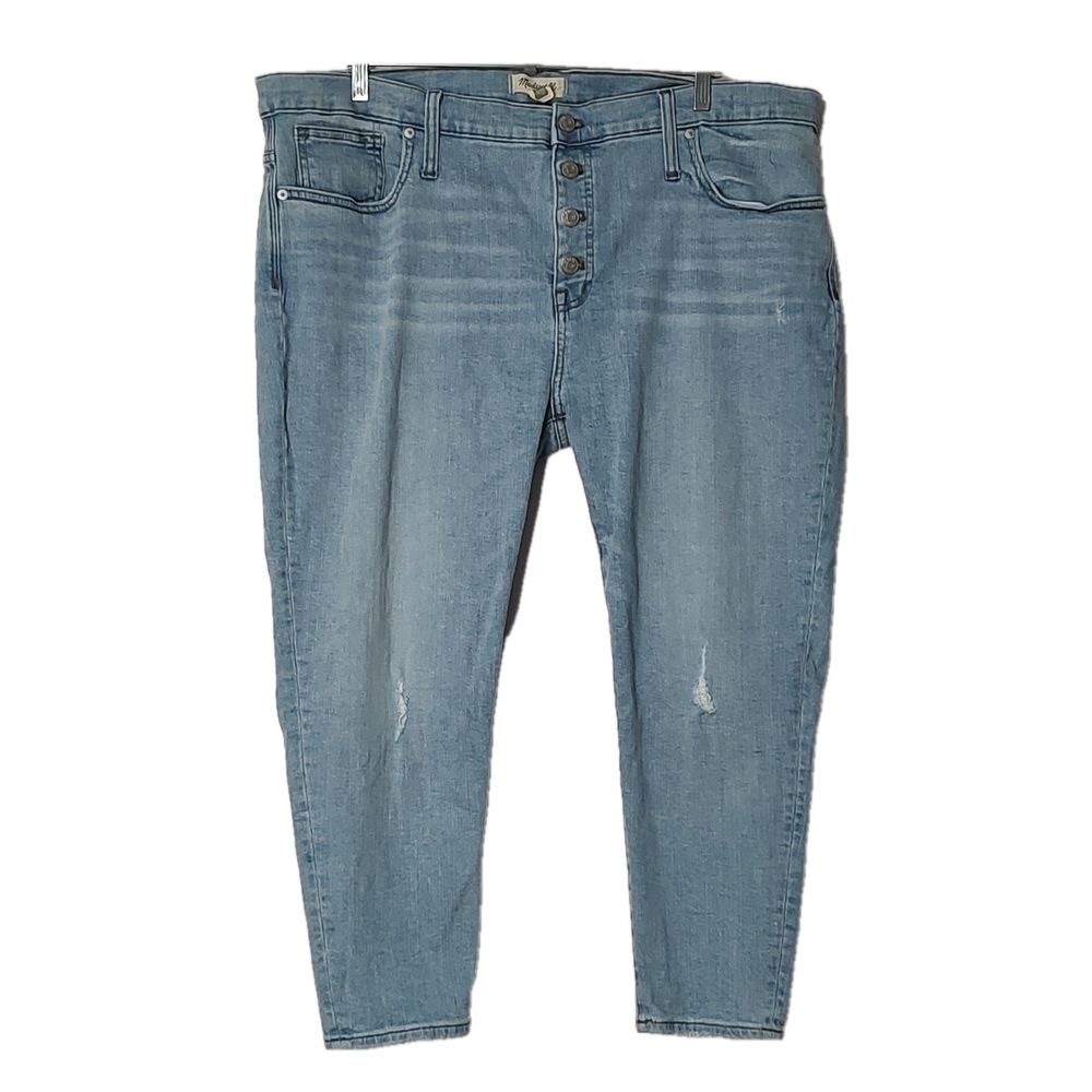 Madewell Button Fly Distressed Jeans Size 35P